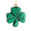 Noble Gems Blown Glass Shamrock Ornament 3.25"|Kurt Adler Hot