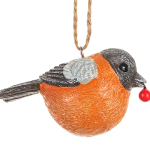 Orange Bird With Berry Ornament| Discount