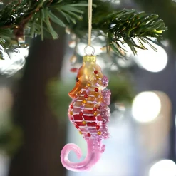 Orange/Pink Deep Sea Seahorse Ornament|Cody Foster & Co. Sale