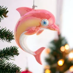 Pink Dolphin Resin Ornament, 2.75" E0983|Kurt Adler Sale