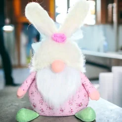 Pink Floral Bunny Gnome | The Christmas Loft| Sale