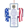 Police Protect Serve Courage Cross Ornament| Discount