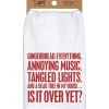 Primitives by Kathy Kitchen Christmas Dish Towel - Tangled Lights, is it Over Ye| Sale