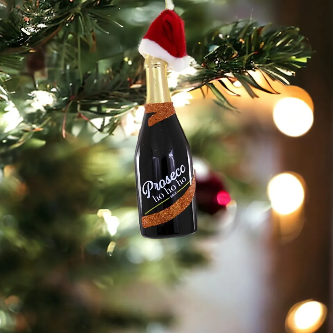 Prosecco Ho-Ho-Ho Bottle Ornament|Cody Foster & Co. Clearance