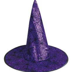 Purple Witch Hat with Spiderweb Pattern Enchant Your Look| New