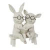 Reading Bunny & Pig on Bench| Clearance