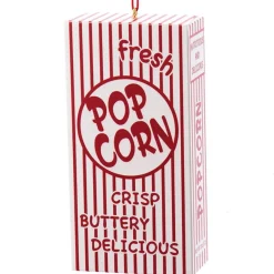 Red & White Popcorn Box Ornament|Kurt Adler Clearance