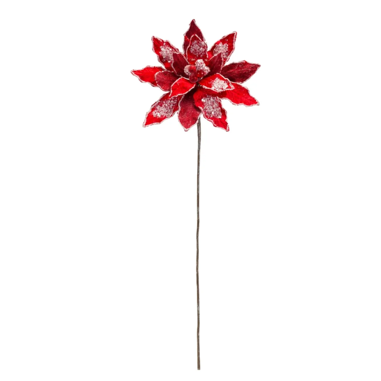 Red Velvet Poinsettia Stem|