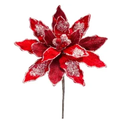 Red Velvet Poinsettia Stem|