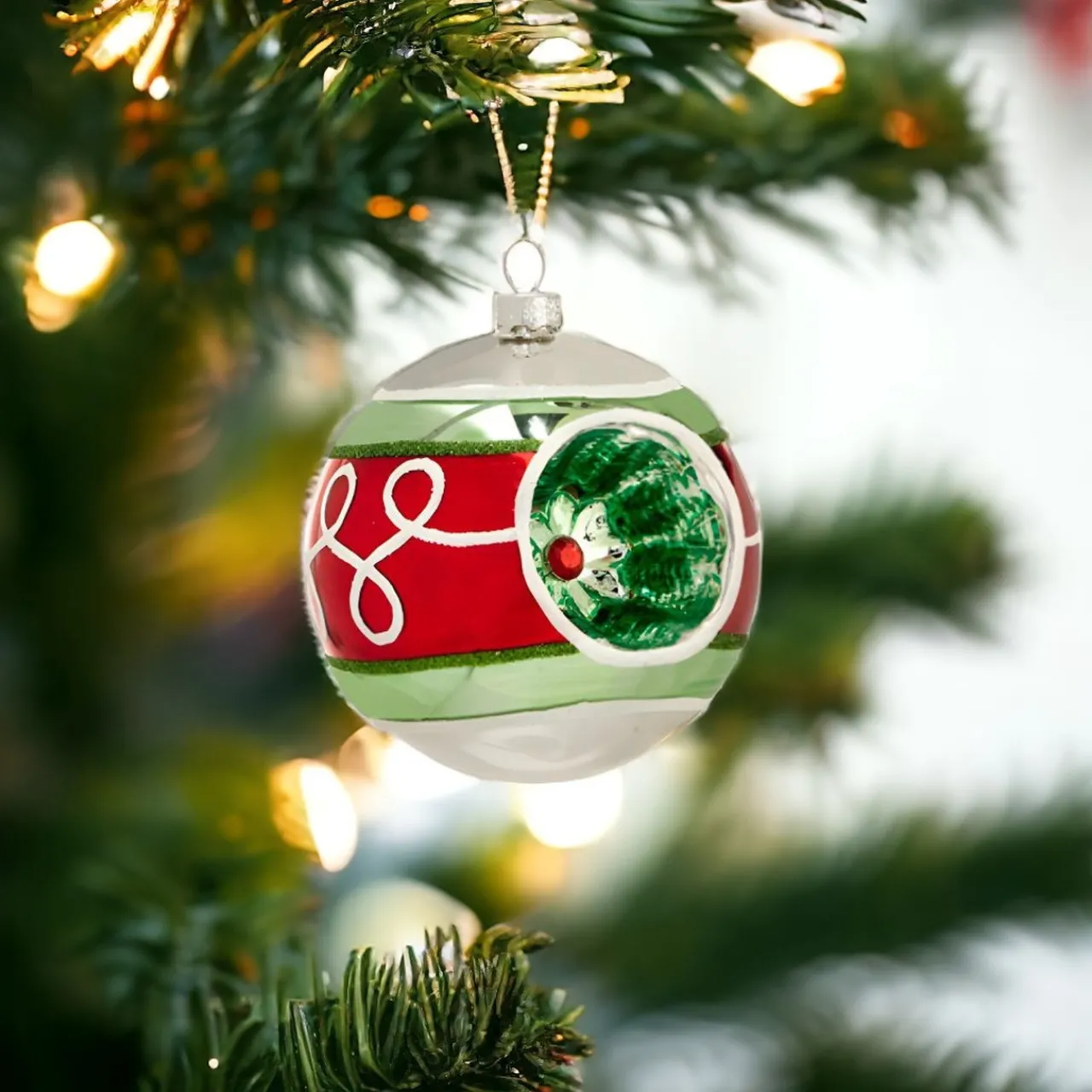 Reflector Ball Ornament – Silver Top| Discount