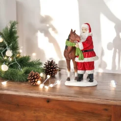Resin Santa with Horse Figurine| Sale