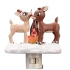 Roman - 5.25" Rudolph & Clarice Flicker Night Light| New