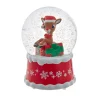 Rudolph The Red Nose Reindeer In Present Water Globe|Kurt Adler New