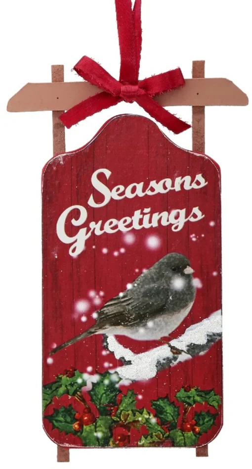 Seasons Greetings Sled Ornament| Sale