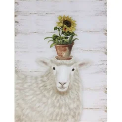 Sheep with Sunflower Pot Wall Art| Best