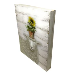 Sheep with Sunflower Pot Wall Art| Best