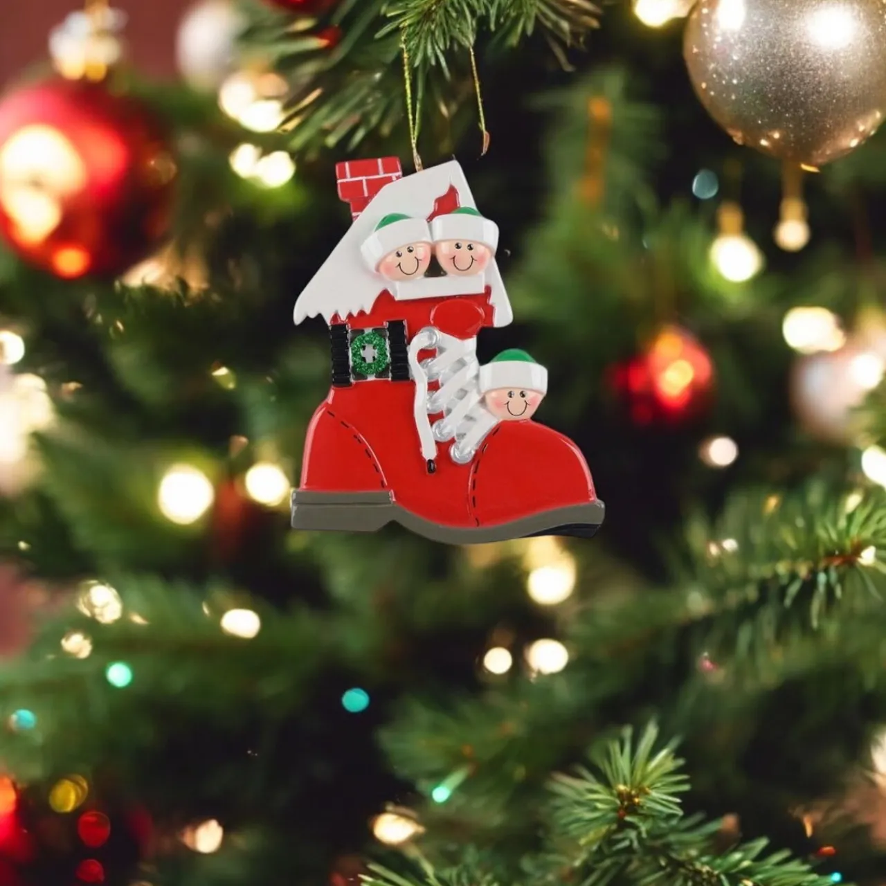 Shoe Family of 3 Personalized Ornament| Sale