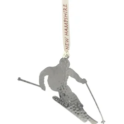 Silver Skier New Hampshire Ornament - The Christmas Loft| Sale