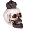 Skull With Hair And Beard Figurine|