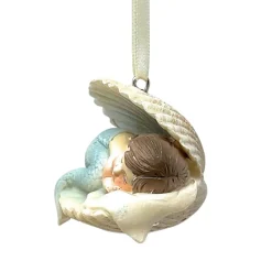 Sleepy Mermaid in Clam Shell Ornament| Outlet