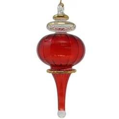 Small Red Classy Sphere Glass Ornament|Egyptian Museum New