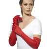 Smiffys Red Opera Length Gloves for Women| Online
