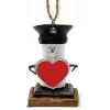 Smores Military Snowman Ornament with Heart| Outlet