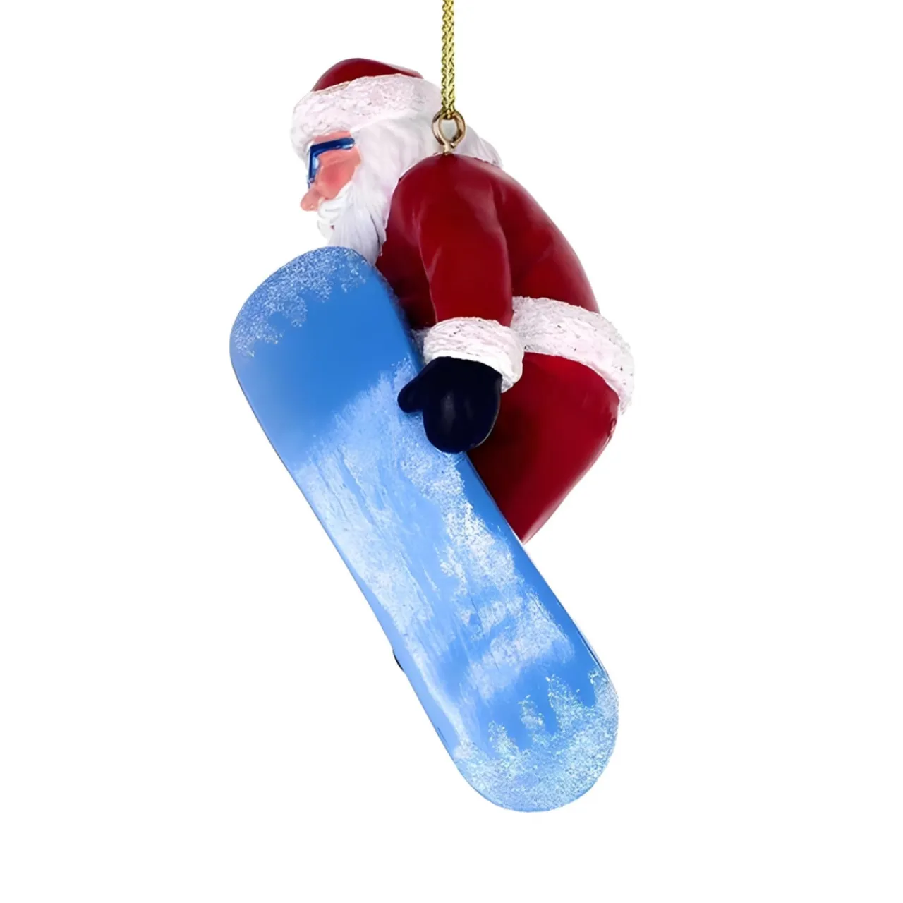 Snowboard Santa Resin Ornament|Kurt Adler Online