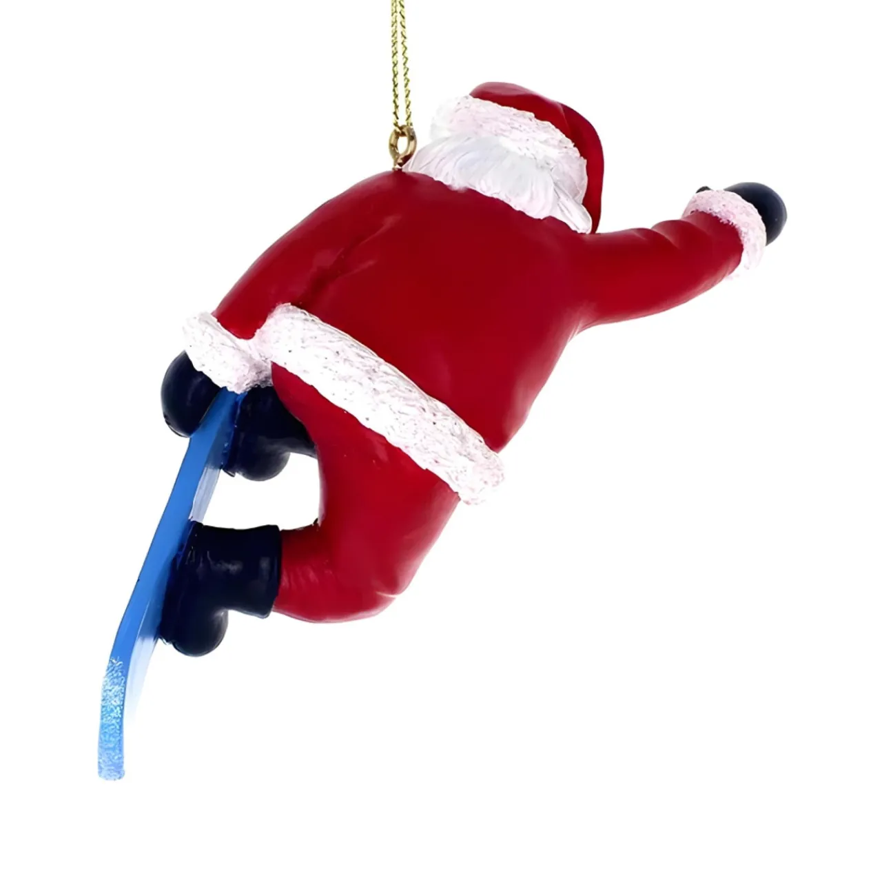 Snowboard Santa Resin Ornament|Kurt Adler Online
