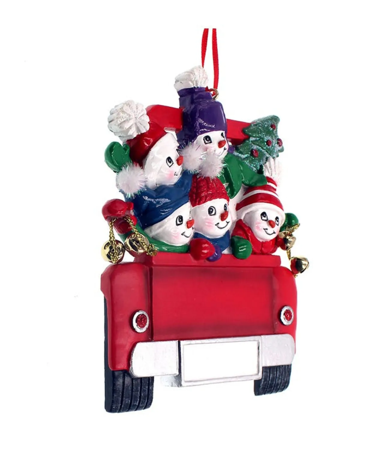 Snowman Family Of 5 On Truck Ornament For Personalization|Kurt Adler Hot