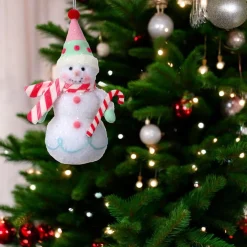 Soo Sweet Treats Snowman Holding Candy Cane Ornament| New