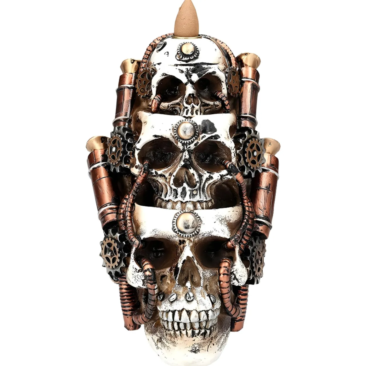 Steampunk Skulls Backflow Incense Burner| Online
