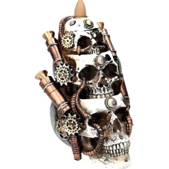 Steampunk Skulls Backflow Incense Burner| Online