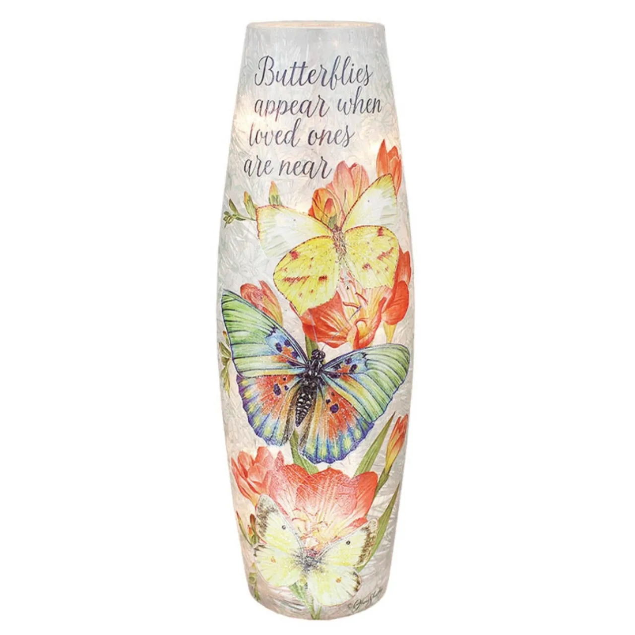 – Large Butterflies Appear With Orange Flowers Illuminated Lighted V|Stony Creek Discount