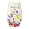 – Small Butterflies Appear With Blue Flowers Illuminated Lighted Vas|Stony Creek Outlet