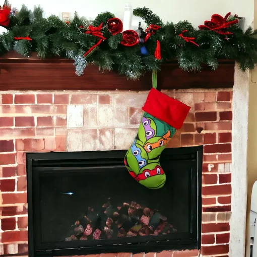 Teenage Mutant Ninja Turtles Retro Applique Christmas Stocking|Kurt Adler Best