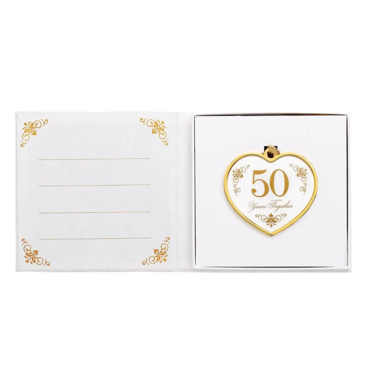 50th Anniversary Heart Ornament - Gift Boxed| Discount