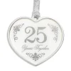 25th Anniversary Heart Ornament - Gift Boxed| Best