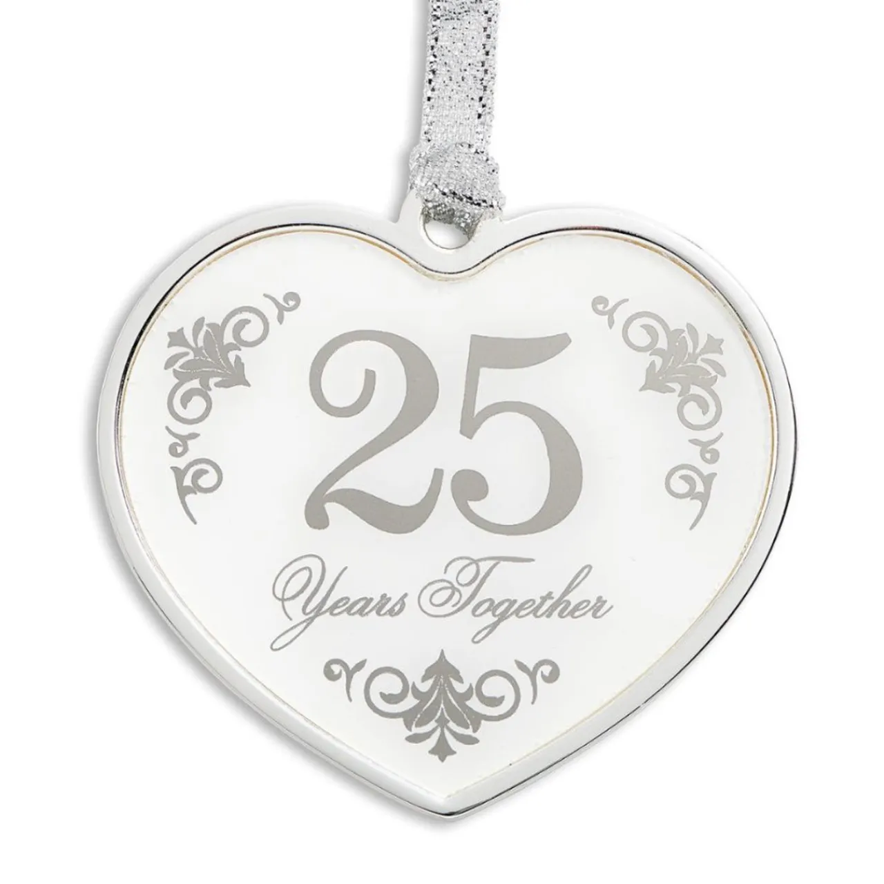 25th Anniversary Heart Ornament - Gift Boxed| Best