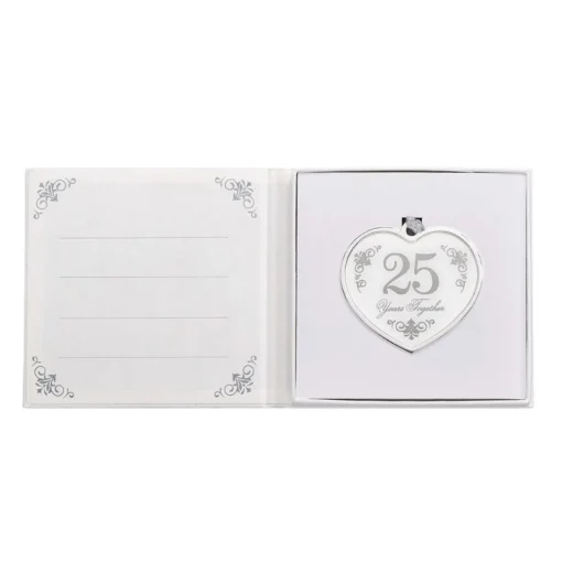 25th Anniversary Heart Ornament - Gift Boxed| Best