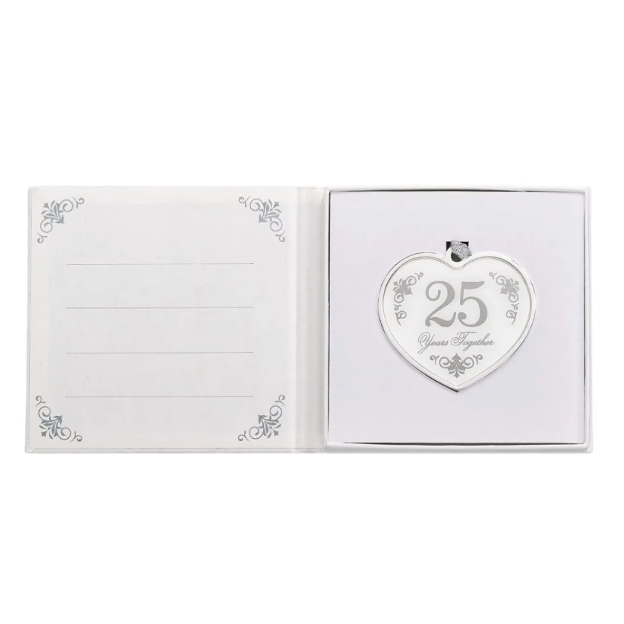 25th Anniversary Heart Ornament - Gift Boxed| Best