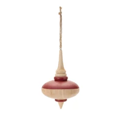 Turned Wood Ellipse Ornament| New