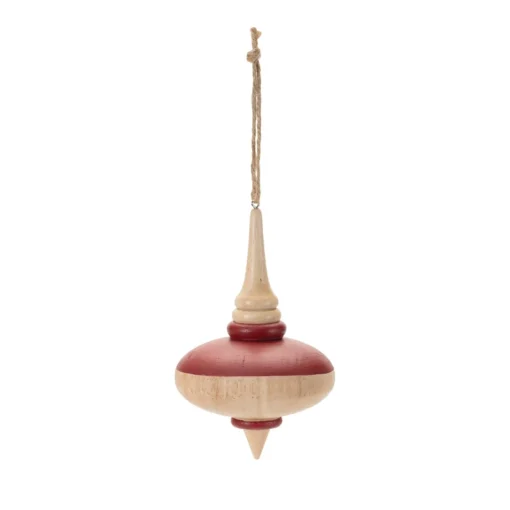 Turned Wood Ellipse Ornament| New