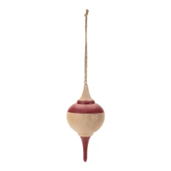 Turned Wood Tear Drop Ornament| Discount