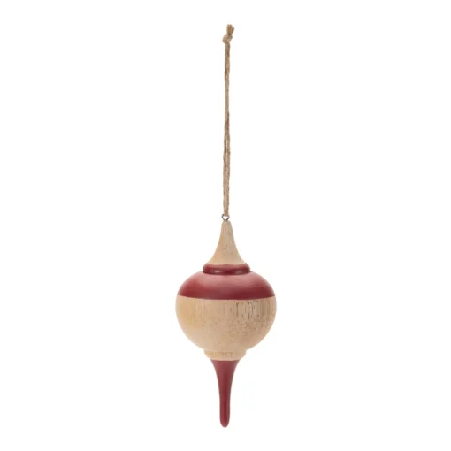 Turned Wood Tear Drop Ornament| Discount