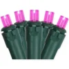 UL 50-Light 5MM Pink LED Green Wire Light|Kurt Adler Clearance