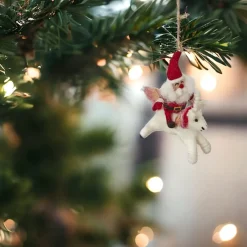 Unicorn Santa Ornament|