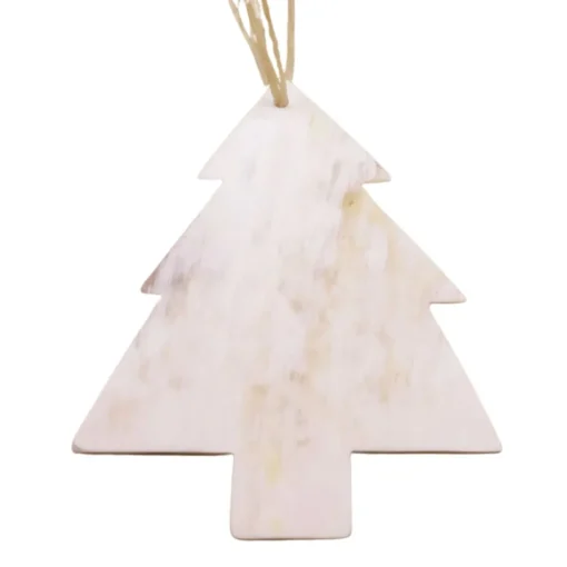 White Christmas Tree Cow Horn Ornament| New