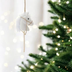 White Hobby Horse Ornament| New