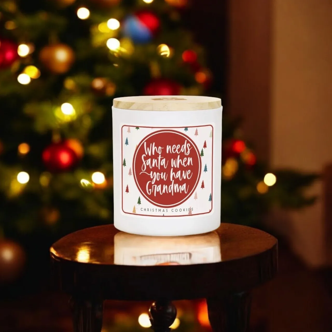 Who Needs Santa Candle with Christmas Cookie Scent| Discount